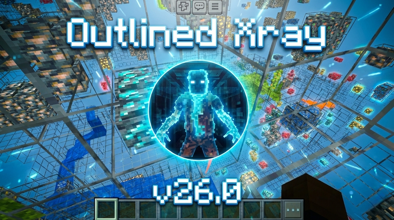 Outlined Xray Minecraft PE Ore Finder Pack